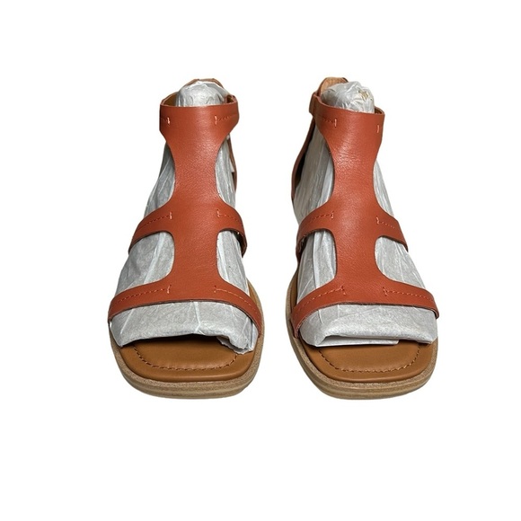 NWT Lucky Brand Nayda Leather Tangerine Sandal 8.5 - Picture 3 of 8